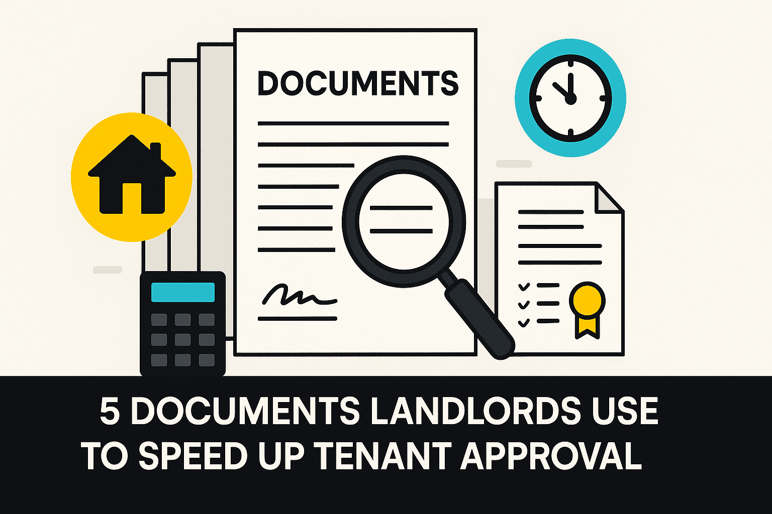 5 Documents Landlords Use to Speed Up Tenant Approval 1 Checklist of five documents landlords use to speed up tenant approval