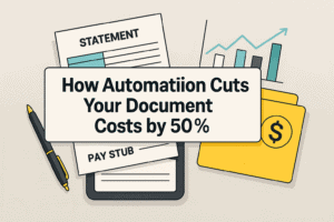 Automated document workflow that reduces document costs by 50%.
