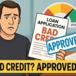 Man holding car keys and loan application approved despite bad credit