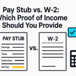 Pay Stub vs. W‑2 Which Proof of Income Should You Provide