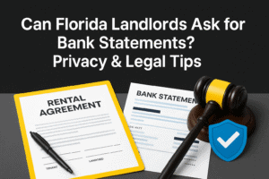 Can Florida landlords ask for bank statements