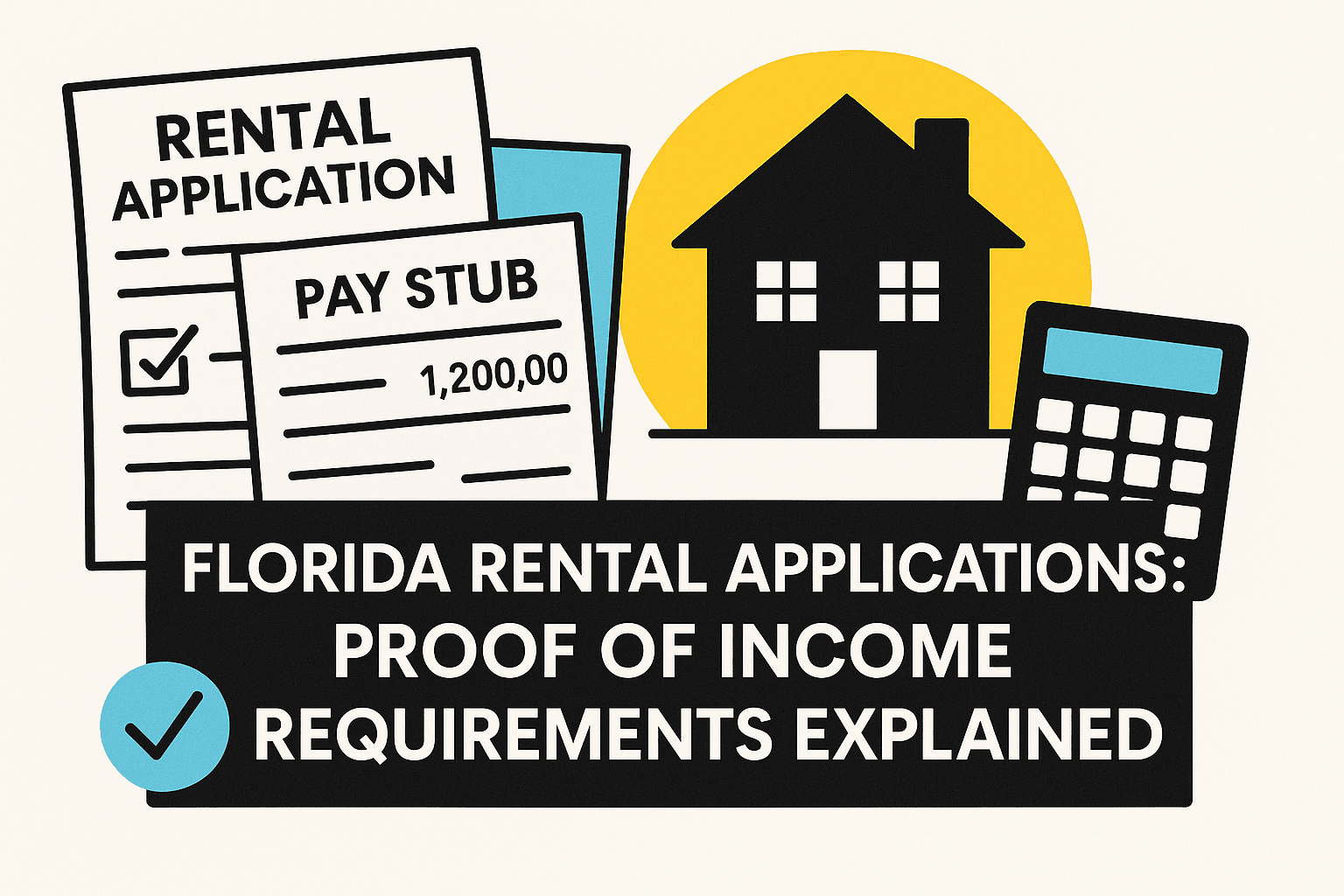 Illustration of Florida rental proof-of-income workflow