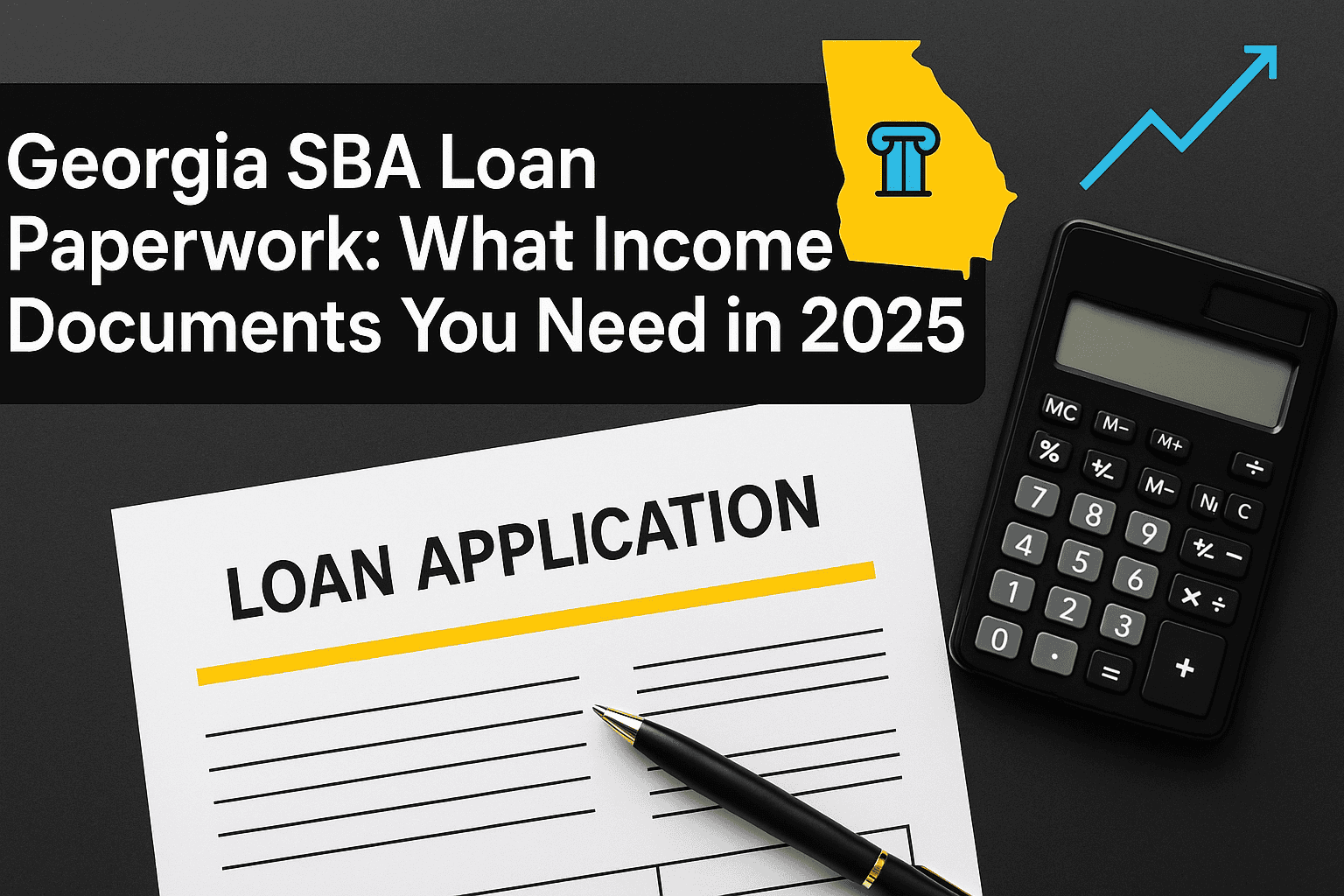 Georgia SBA Loan Paperwork: What Income Documents You Need in 2025 1 Illustration of a Georgia business owner organizing SBA loan paperwork