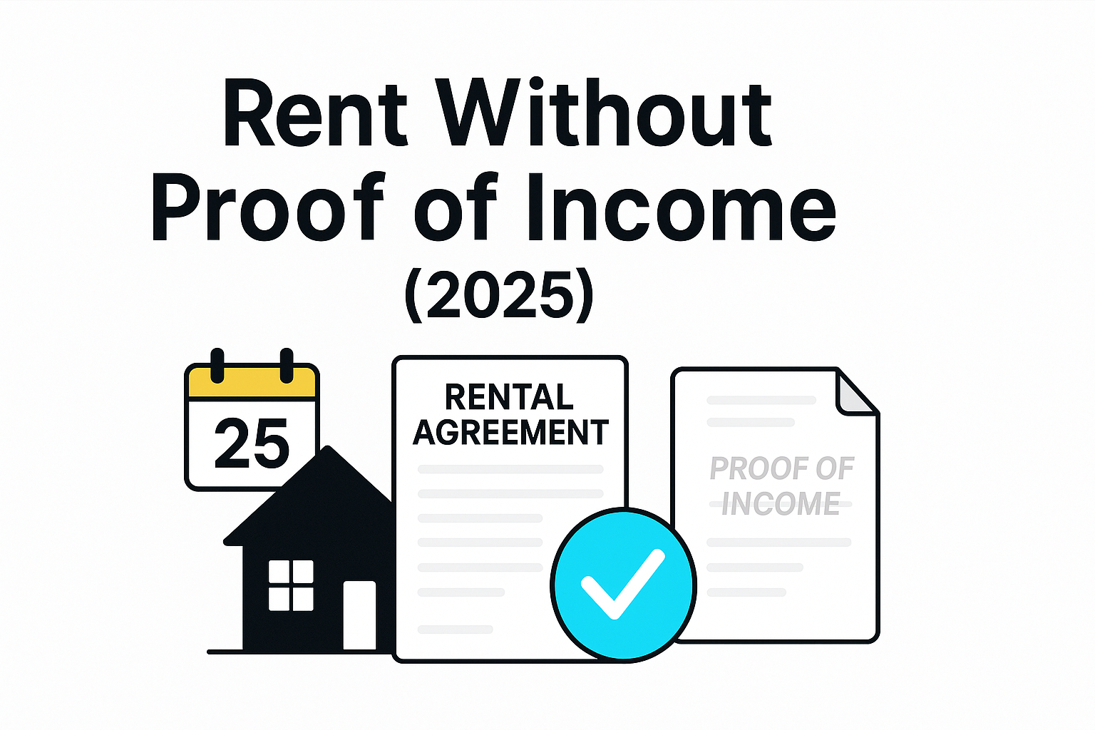 Illustration of a renter discussing documents with a landlord
