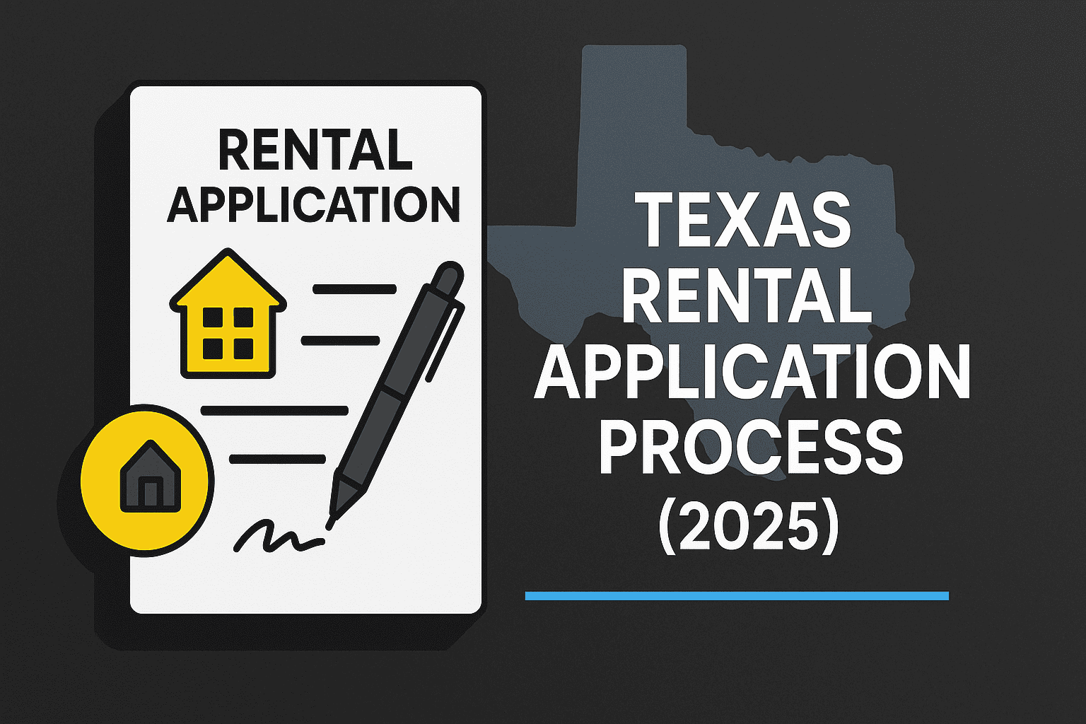 Illustration of a 2025 Texas rental application checklist and required disclosures