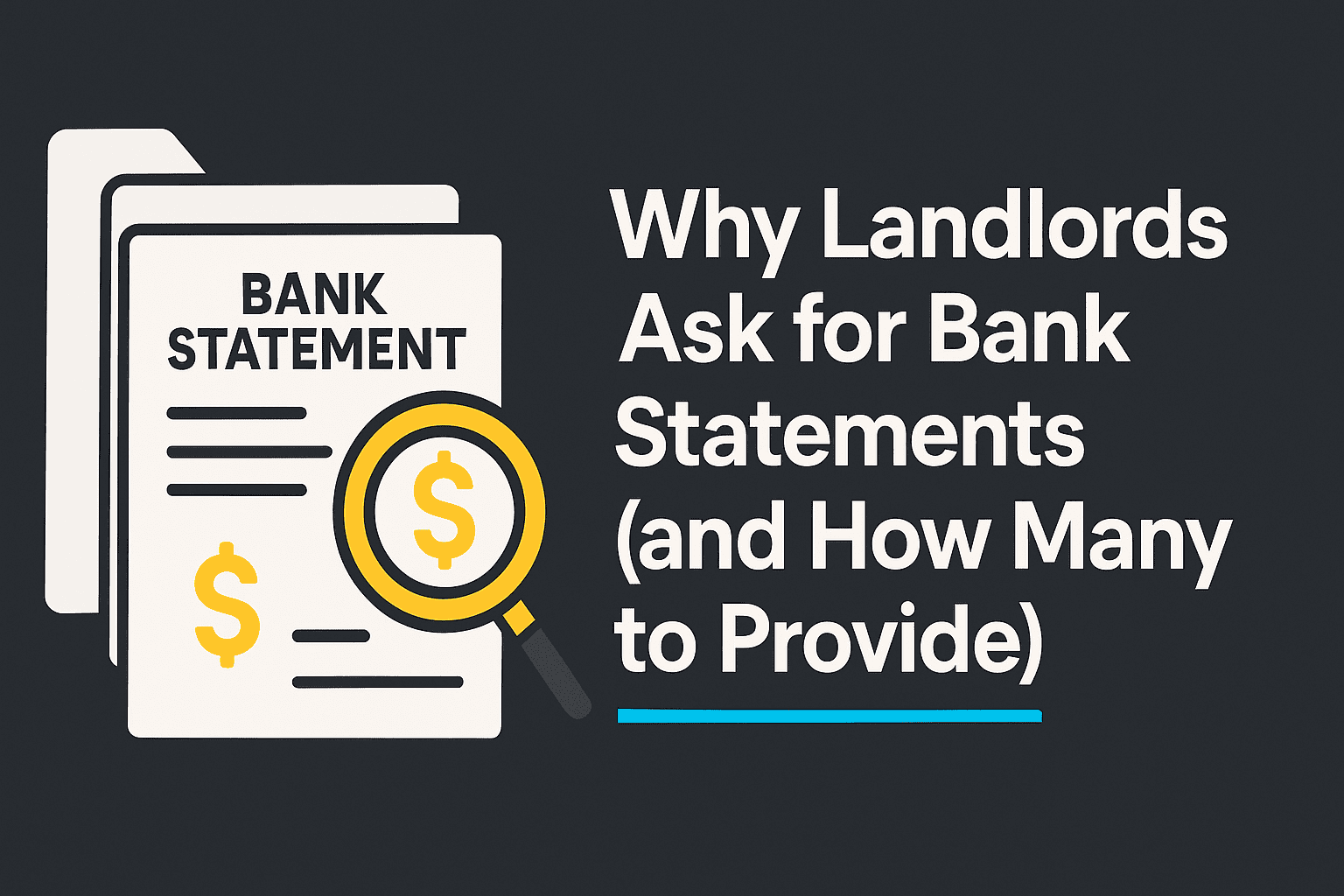 Illustration depicting landlords evaluating bank statements
