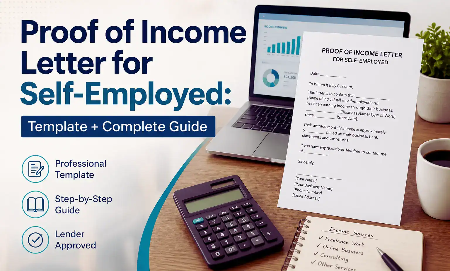 Proof of Income Letter Self-Employed Template + Guide