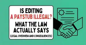 Is Editing a Paystub Illegal? What the Law Actually Says