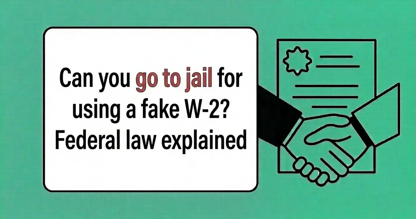 Can You Go to Jail for Using a Fake W-2? Federal Law Explained
