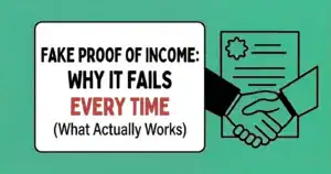 Fake Proof of Income: Why It Fails Every Time ( What Actually Works)