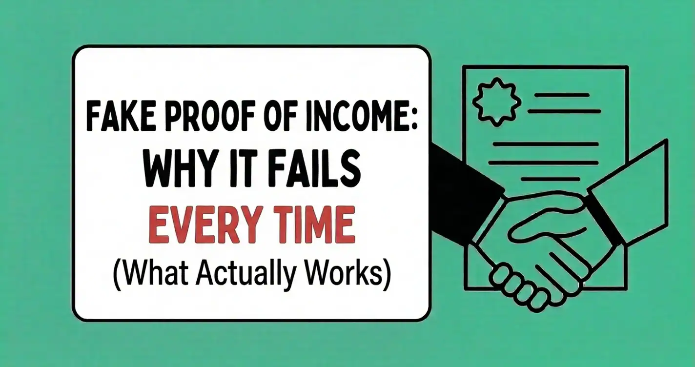 Fake Proof of Income: Why It Fails Every Time ( What Actually Works)