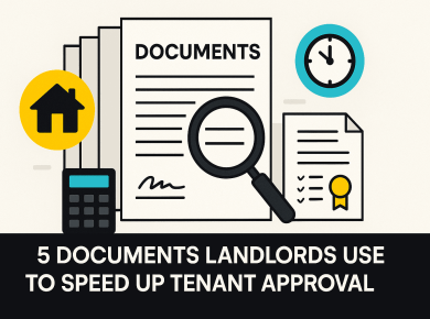 Checklist of five documents landlords use to speed up tenant approval