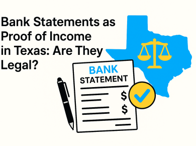 bank statements proof of income Texas
