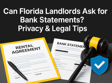 Can Florida landlords ask for bank statements