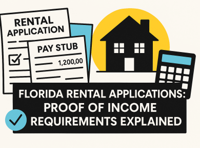 Florida rental application proof of income