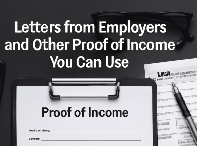 Letters from Employers and Proof of Income Documentation
