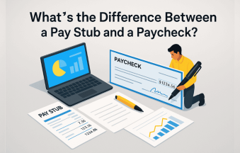 Difference between pay stub and paycheck - financial blog image
