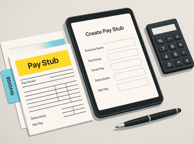 How to create a legal self-employed pay stub with supporting documents